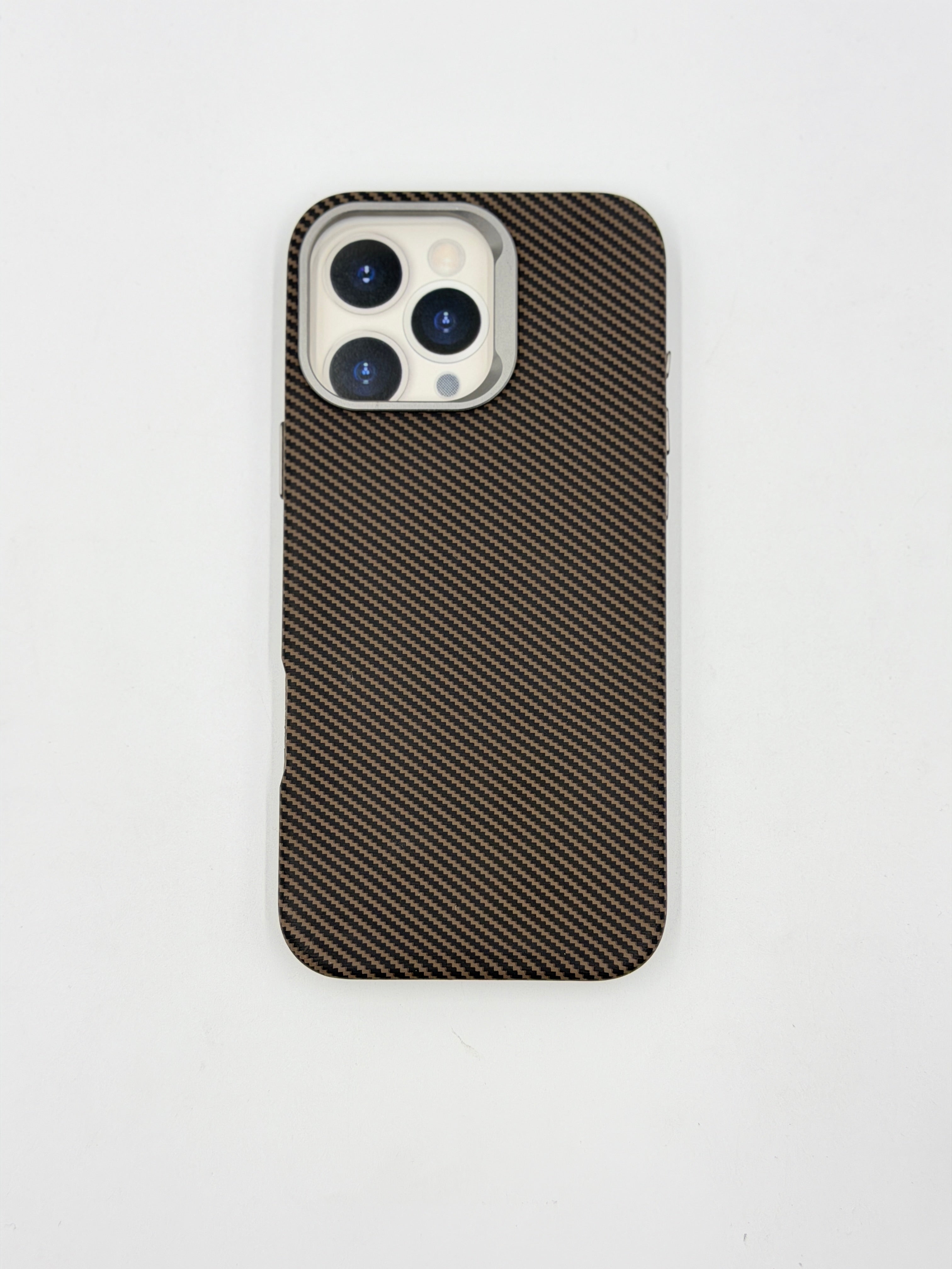 Mocha Carbon Weave Matte Case (iPhone 16 Pro Max)