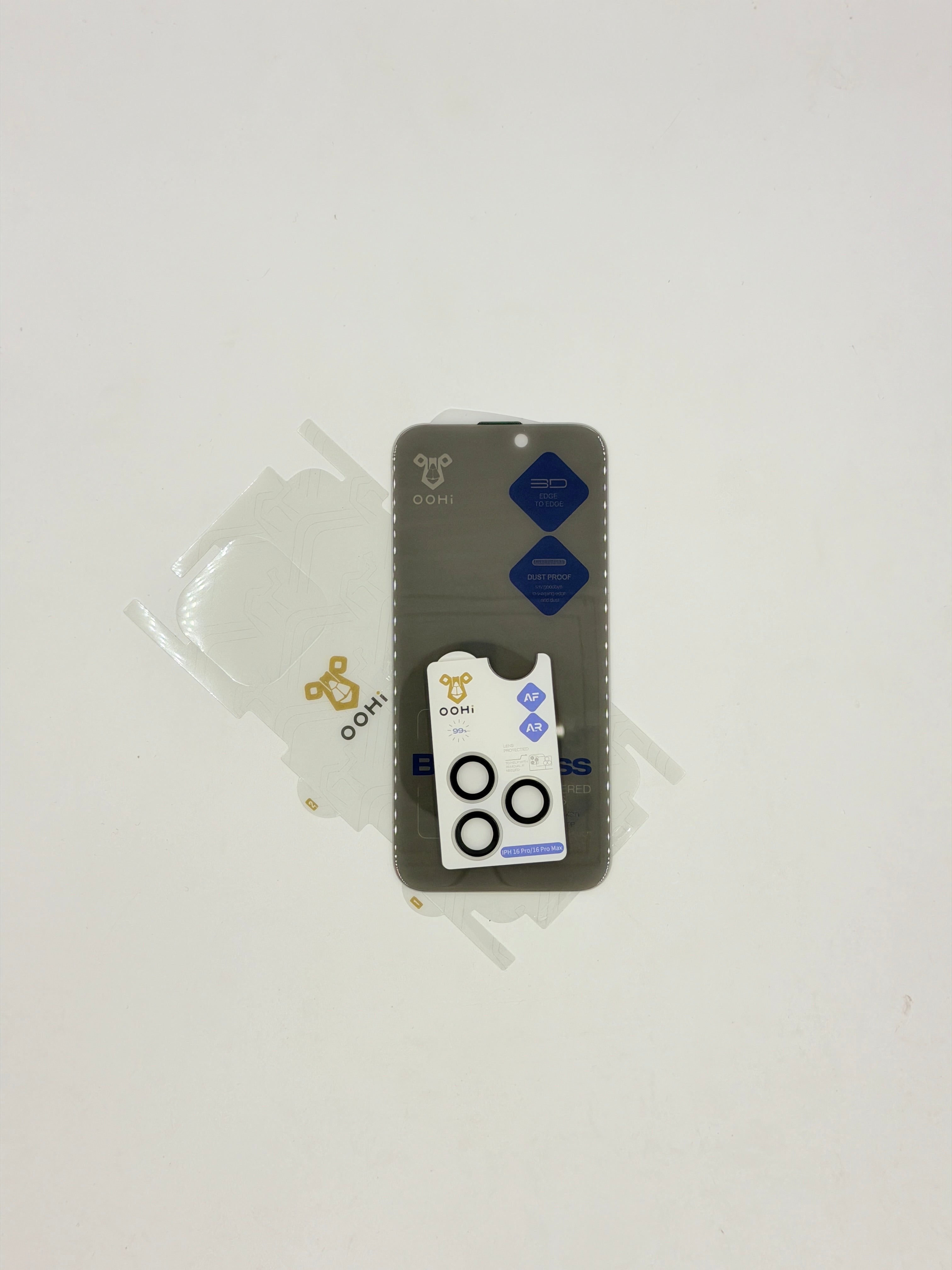 OOHI 3D Edge-to-Edge Privacy Tempered Glass with Camera Lens Protector