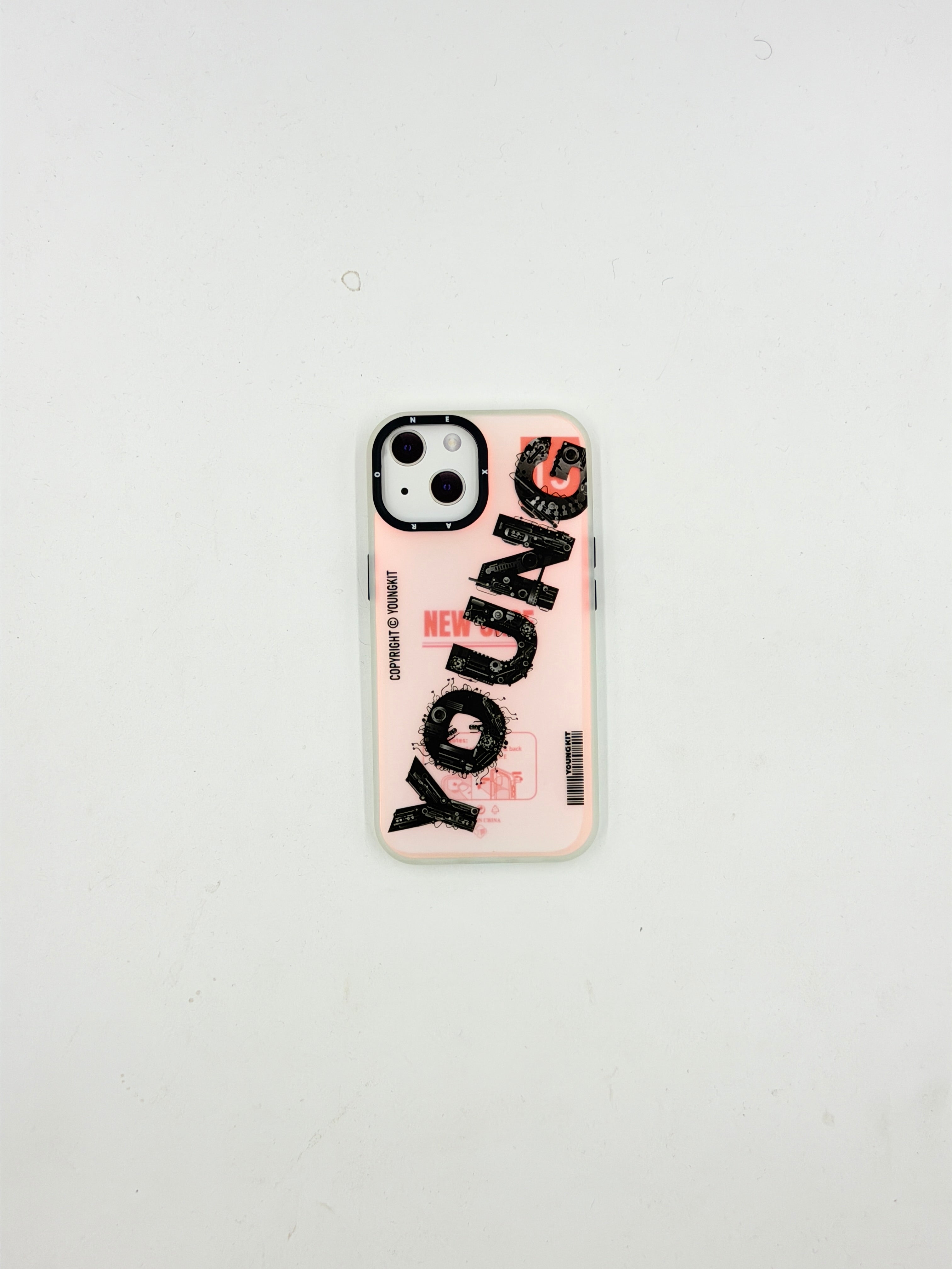 Vogue Street Typography Case – Blush Edition (iPhone 15)