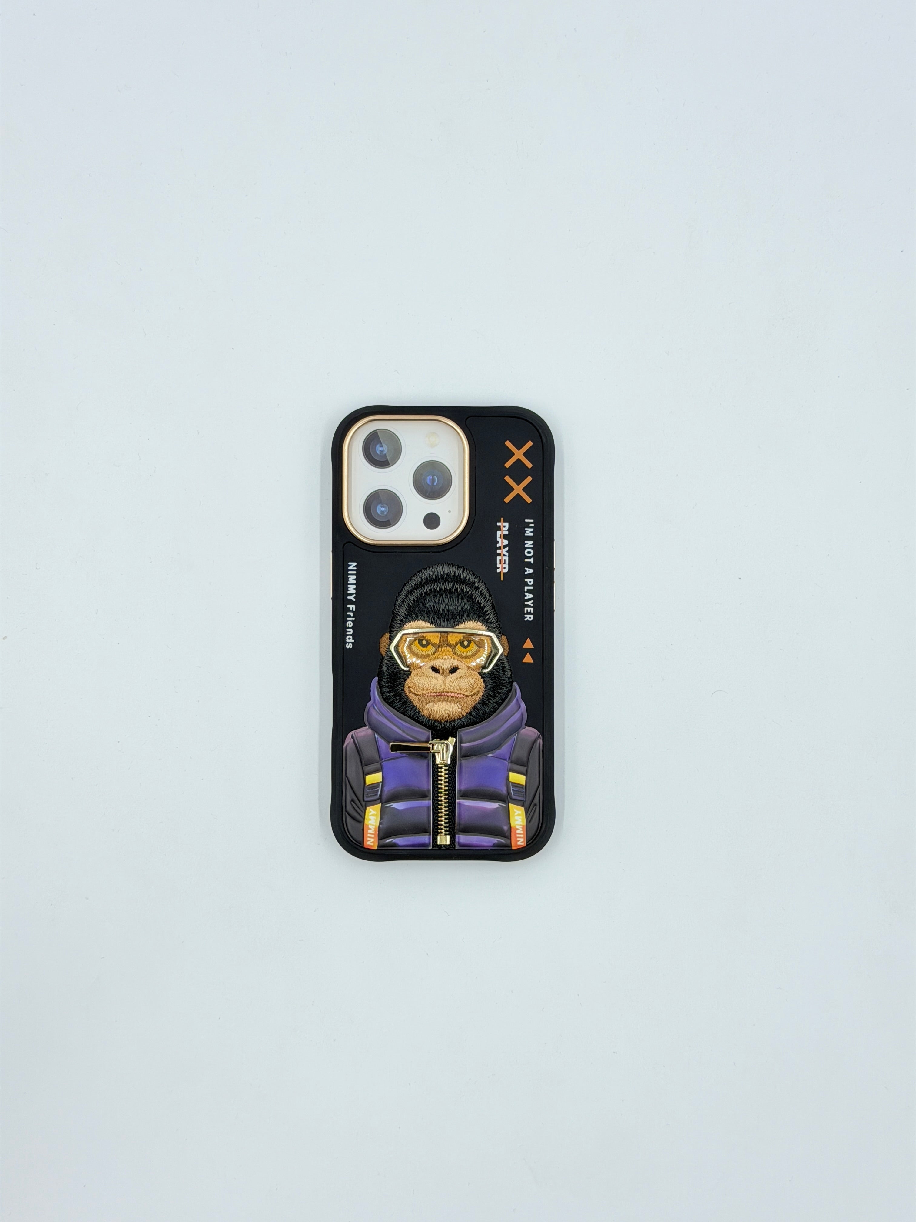 Urban Gorilla Street Art Case – Midnight Black (iPhone 15 Pro)